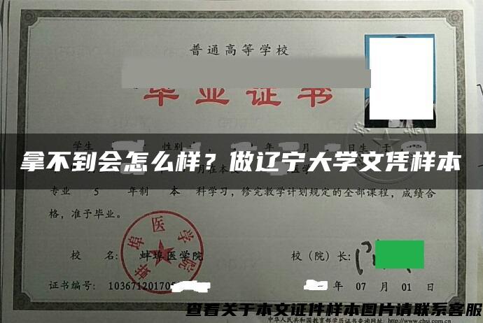 拿不到会怎么样？做辽宁大学文凭样本