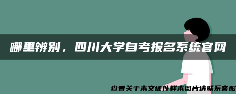 哪里辨别，四川大学自考报名系统官网