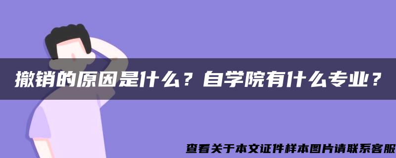 撤销的原因是什么？自学院有什么专业？