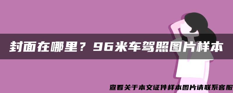 封面在哪里？96米车驾照图片样本