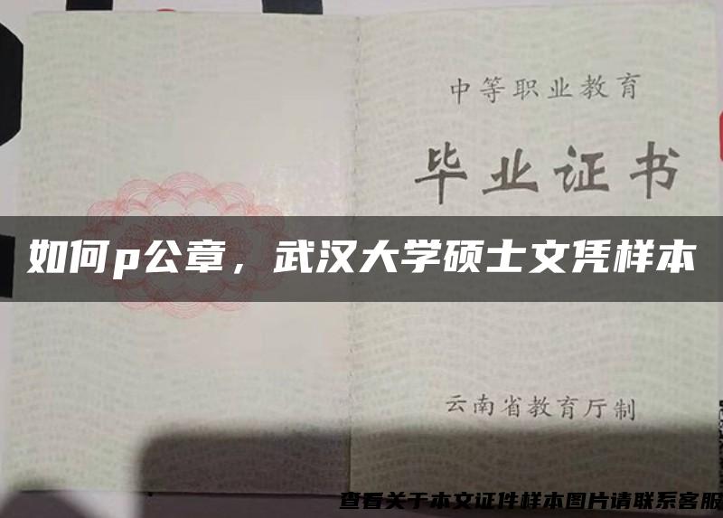 如何p公章，武汉大学硕士文凭样本