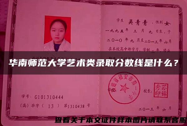 华南师范大学艺术类录取分数线是什么？