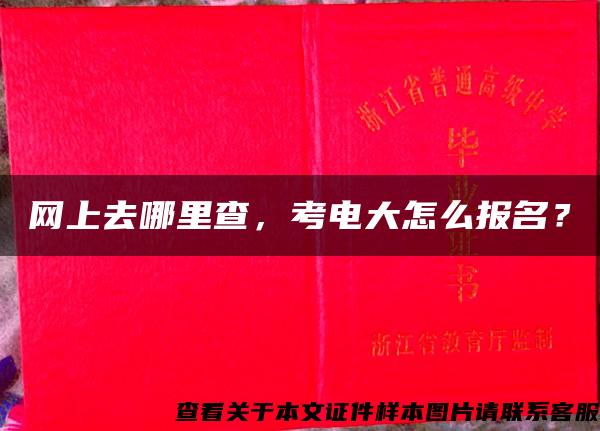 网上去哪里查，考电大怎么报名？