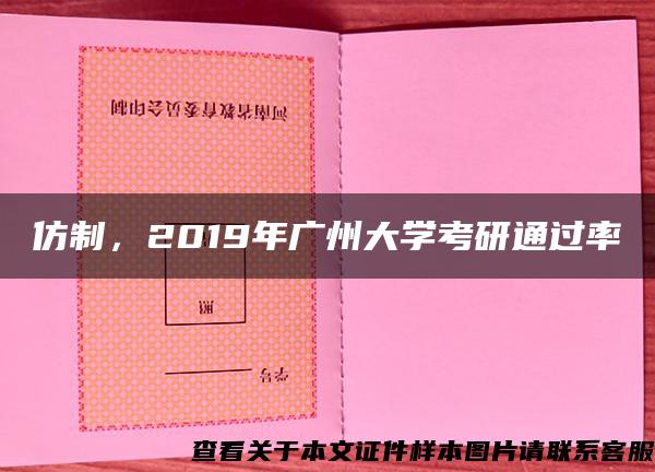 仿制，2019年广州大学考研通过率