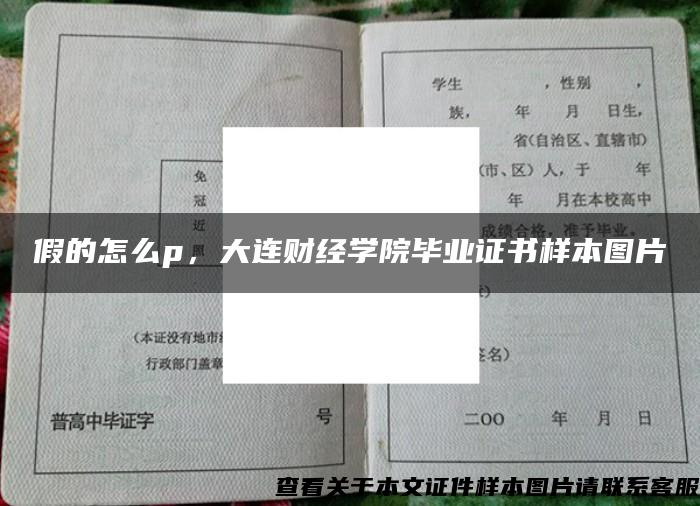 假的怎么p，大连财经学院毕业证书样本图片