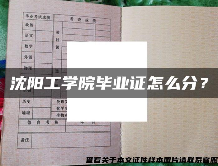 沈阳工学院毕业证怎么分？