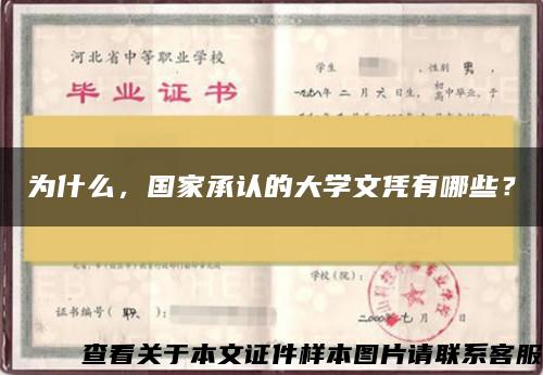 为什么，国家承认的大学文凭有哪些？