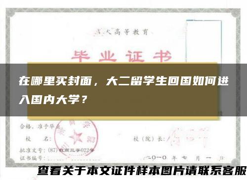 在哪里买封面，大二留学生回国如何进入国内大学？