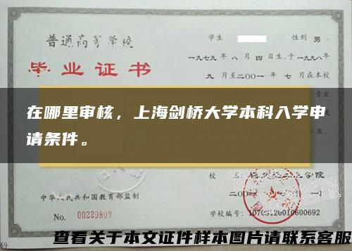 在哪里审核，上海剑桥大学本科入学申请条件。