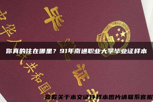 你真的住在哪里？91年南通职业大学毕业证样本