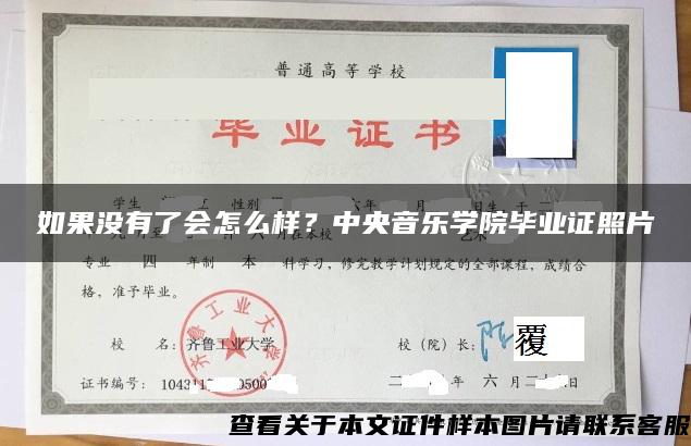 如果没有了会怎么样？中央音乐学院毕业证照片