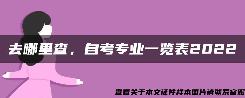 去哪里查，自考专业一览表2022