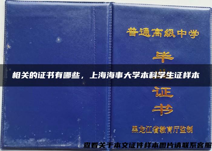 相关的证书有哪些，上海海事大学本科学生证样本