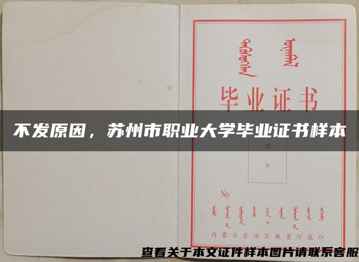 不发原因，苏州市职业大学毕业证书样本