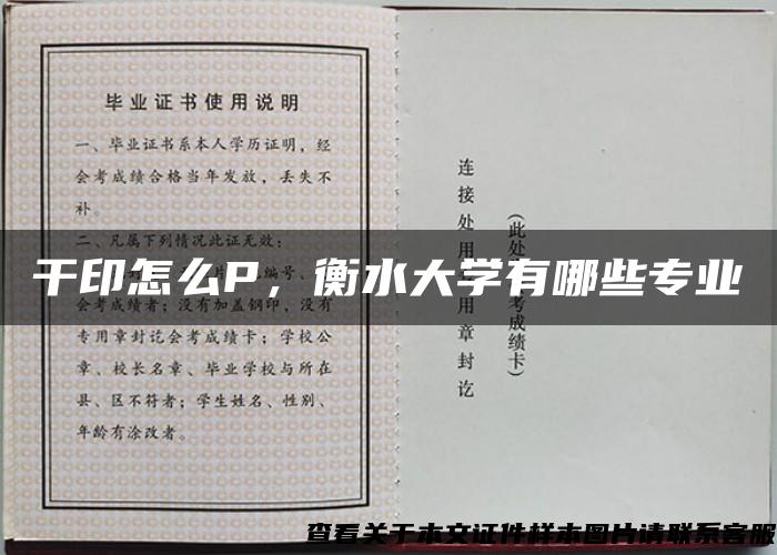 干印怎么P，衡水大学有哪些专业