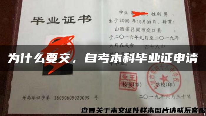 为什么要交，自考本科毕业证申请