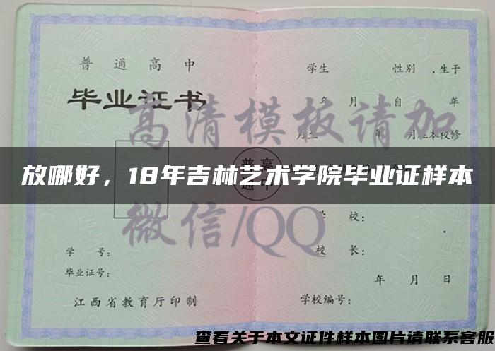 放哪好，18年吉林艺术学院毕业证样本