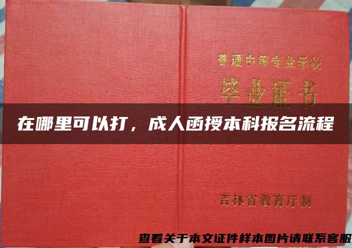 在哪里可以打，成人函授本科报名流程