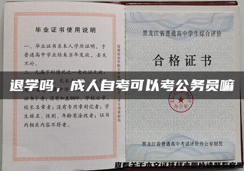 退学吗，成人自考可以考公务员嘛