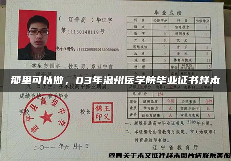 那里可以做，03年温州医学院毕业证书样本