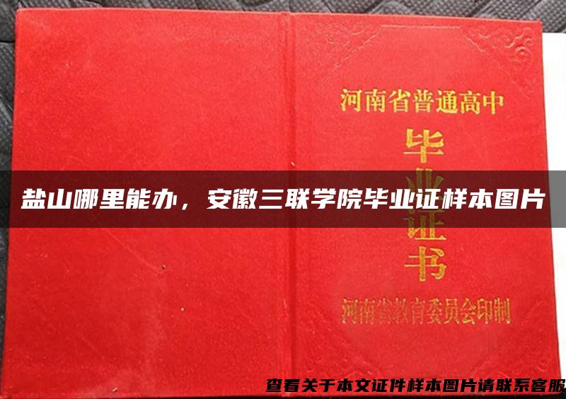 盐山哪里能办，安徽三联学院毕业证样本图片