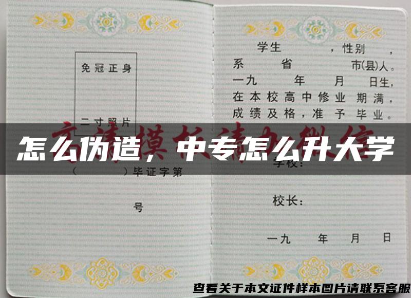 怎么伪造，中专怎么升大学