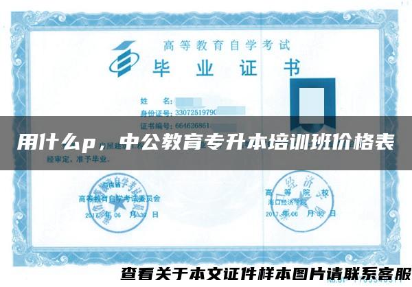 用什么p，中公教育专升本培训班价格表