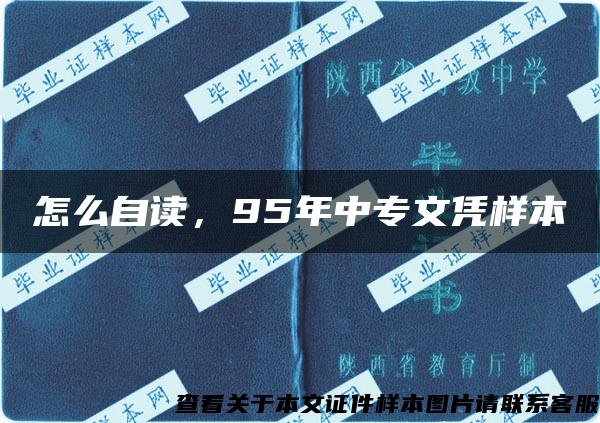 怎么自读，95年中专文凭样本