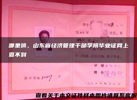 哪里搞，山东省经济管理干部学院毕业证网上查不到