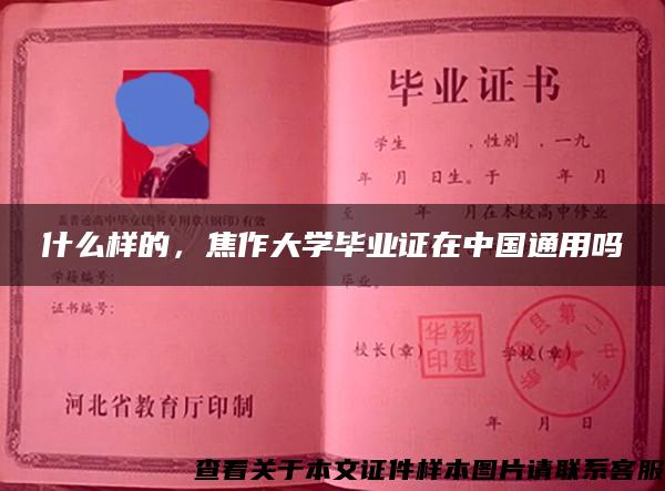 什么样的，焦作大学毕业证在中国通用吗