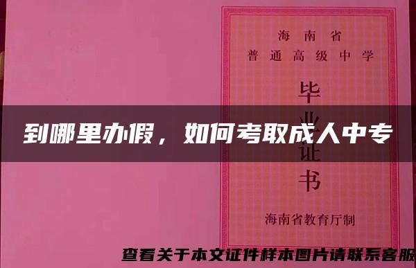 到哪里办假，如何考取成人中专