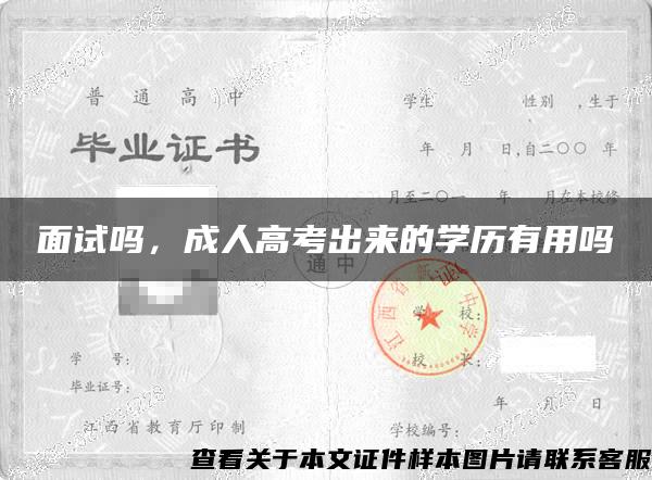 面试吗，成人高考出来的学历有用吗