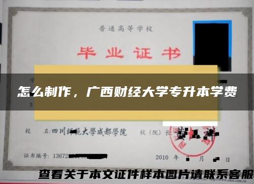 怎么制作，广西财经大学专升本学费