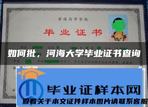 如何批，河海大学毕业证书查询