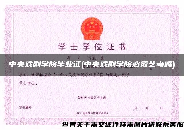 中央戏剧学院毕业证(中央戏剧学院必须艺考吗)