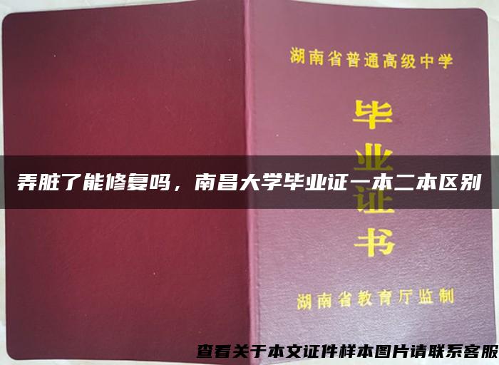 弄脏了能修复吗，南昌大学毕业证一本二本区别