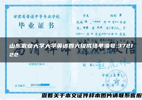 山东农业大学大学英语四六级成绩单编号:372122