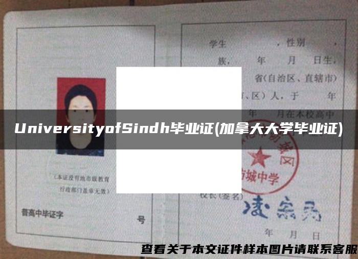 UniversityofSindh毕业证(加拿大大学毕业证)