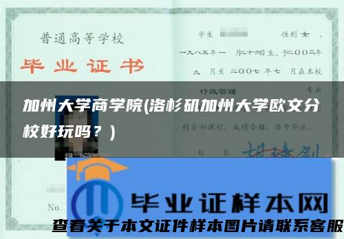 加州大学商学院(洛杉矶加州大学欧文分校好玩吗？)