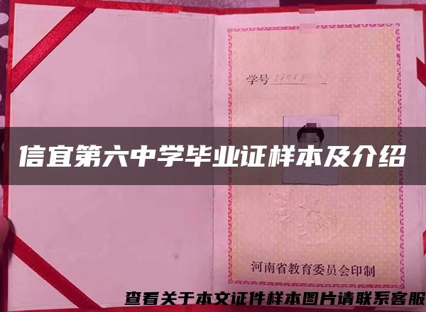 信宜第六中学毕业证样本及介绍