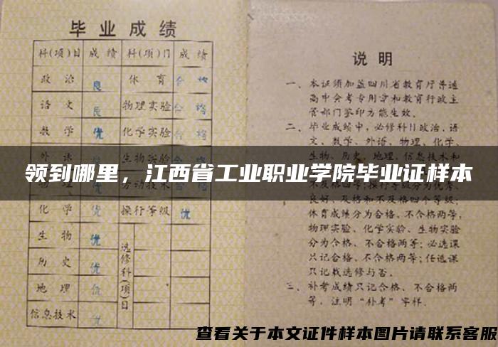 领到哪里，江西省工业职业学院毕业证样本