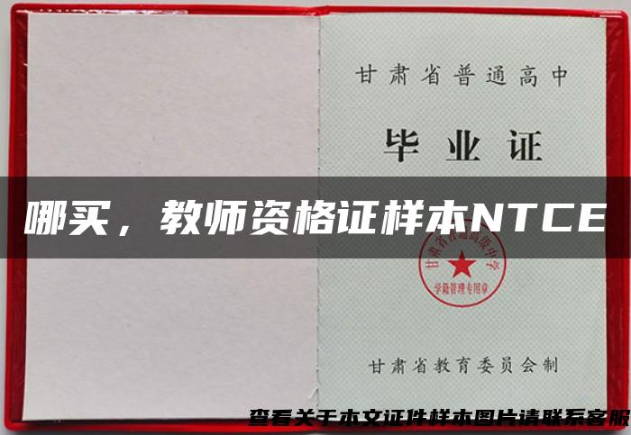 哪买，教师资格证样本NTCE