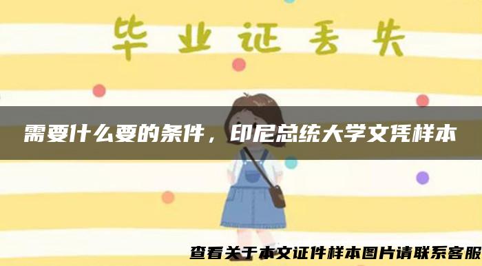 需要什么要的条件，印尼总统大学文凭样本