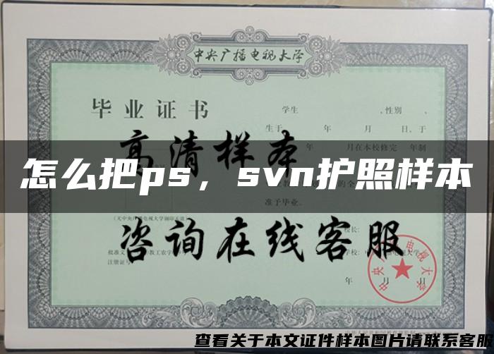 怎么把ps，svn护照样本