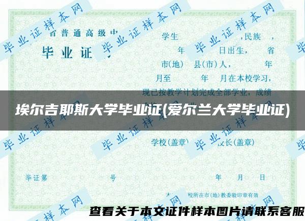 埃尔吉耶斯大学毕业证(爱尔兰大学毕业证)