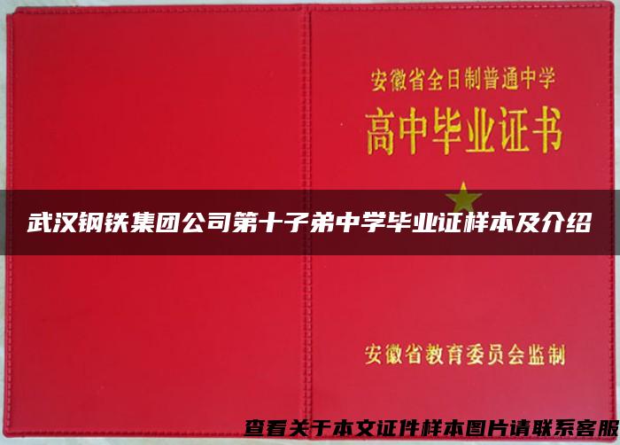 武汉钢铁集团公司第十子弟中学毕业证样本及介绍