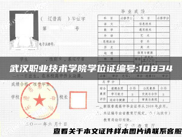 武汉职业技术学院学位证编号:10834