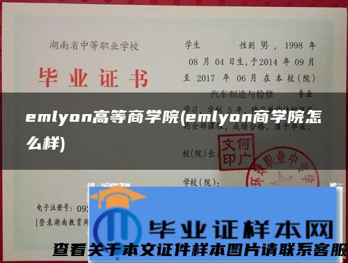 emlyon高等商学院(emlyon商学院怎么样)