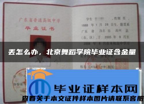 丢怎么办，北京舞蹈学院毕业证含金量