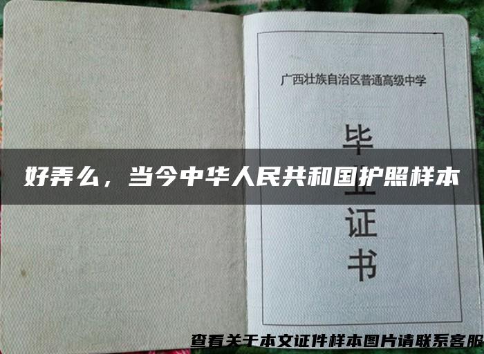 好弄么，当今中华人民共和国护照样本